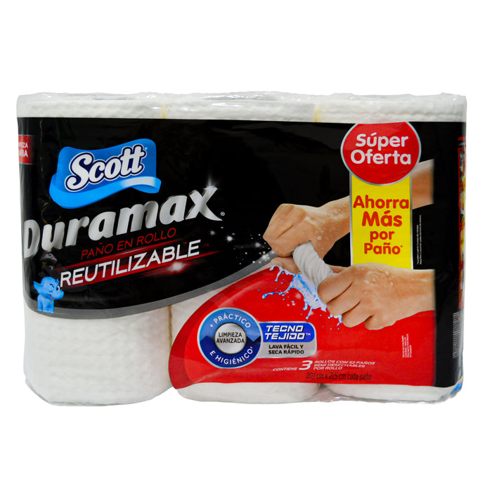 Paño Reutilizable Scott Duramax X 3 Unidades