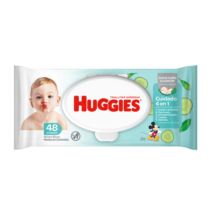 Toallas Humedas Huggies One Done Refreshing X 48 Unidades