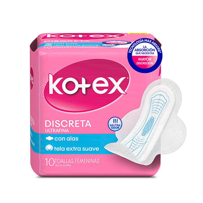 Kotex Tela Ultrafina Discreta X 10 Unidades