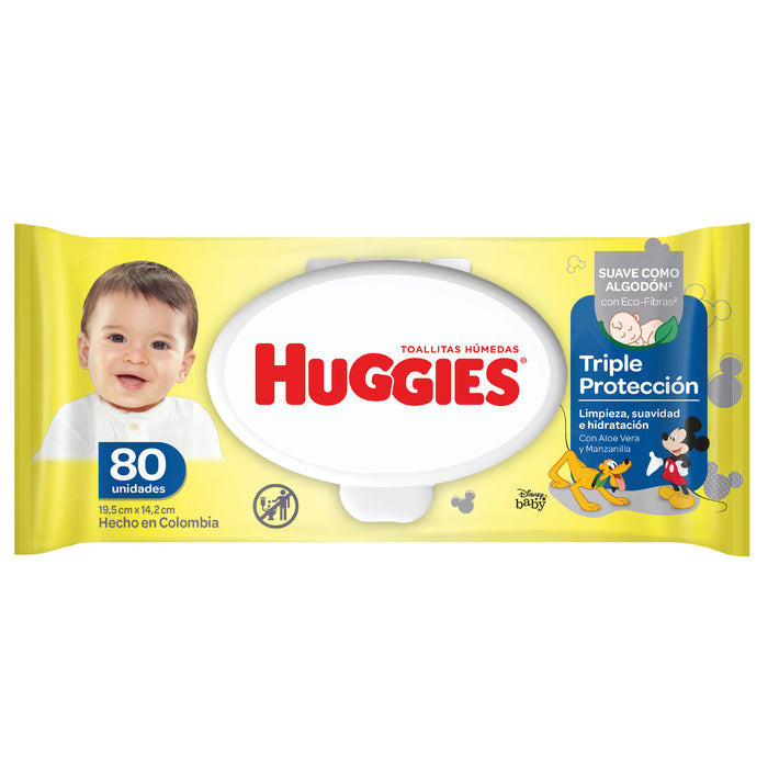 Toallitas Húmedas Huggies Limpieza Cotidiana X 80 Unidades