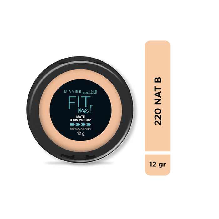 Polvo Maybelline Fit Me - Tono 220 Natural Beige X 12G