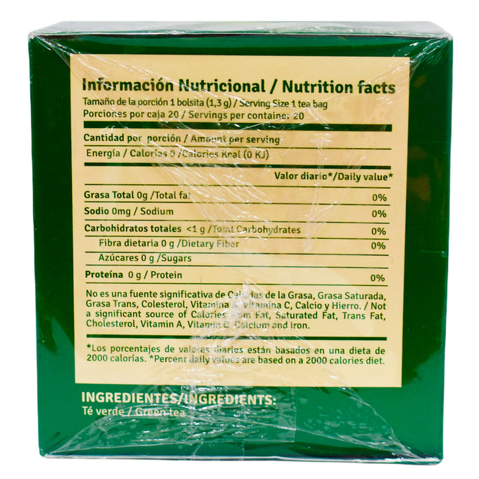 Té Hindú Verde Clásico X 20 Unidades
