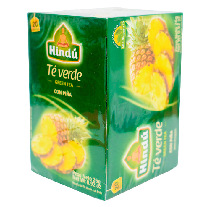 Hindu Te Verde Con Pina X 20 Unidades