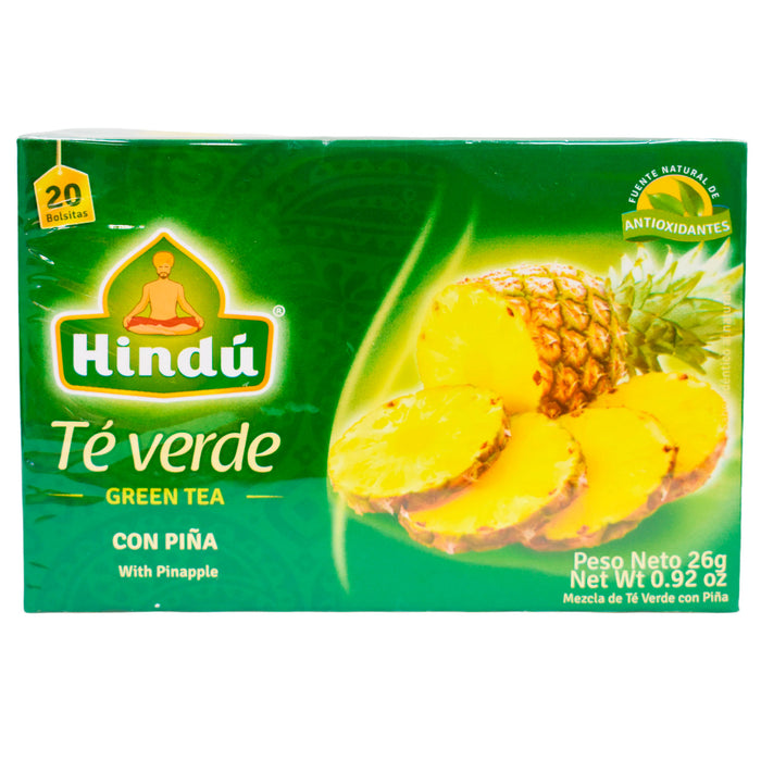 Hindu Te Verde Con Pina X 20 Unidades