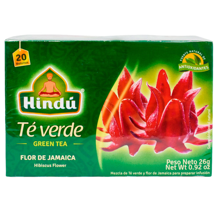 Té Hindú Verde Flor De Jamaica X 20 Unidades