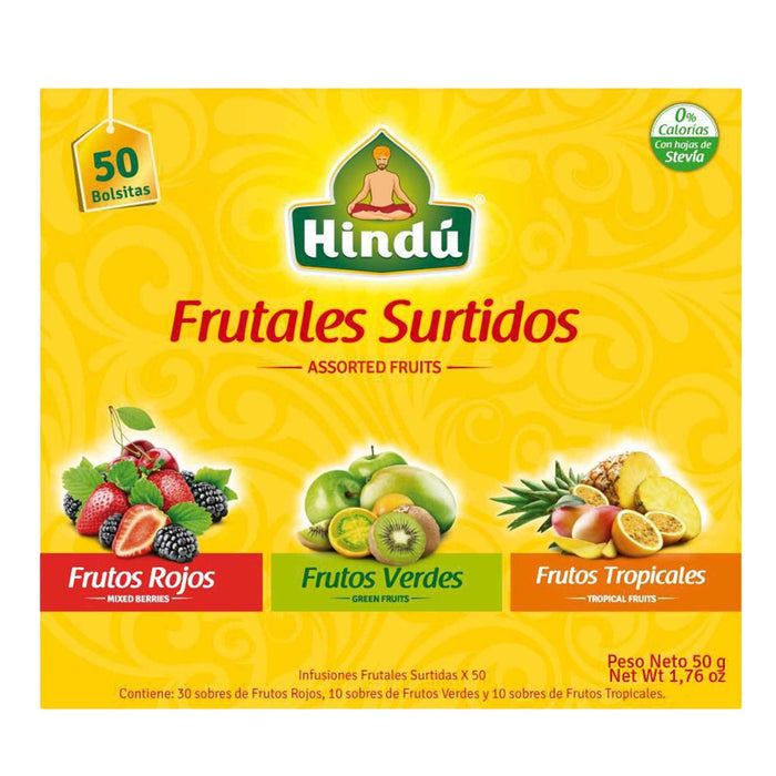 Té Hindú Frutales Sabores Surtidos X 50 Unidades