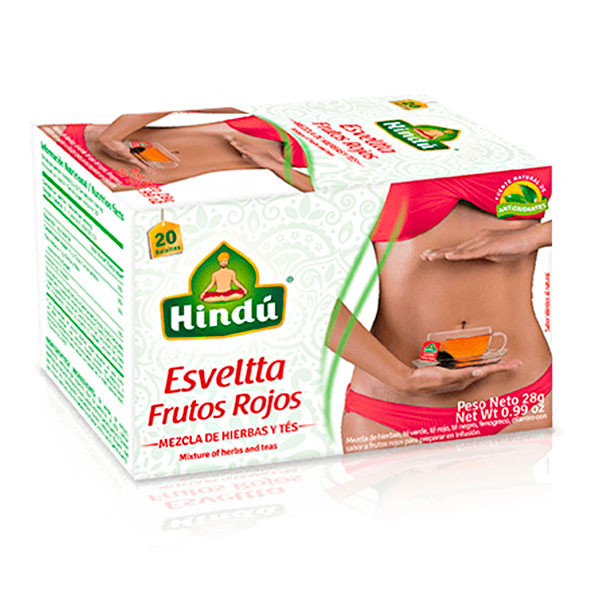 Hindu Te Esveltta Frutos Rojos X 20 Unidades