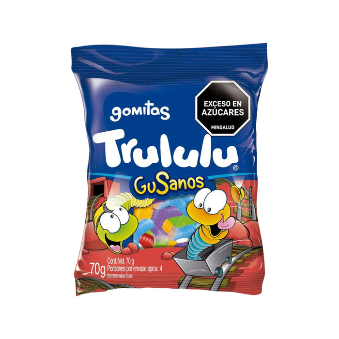 Gomitas Trululu Gusanos Sabor Frutal X 70G