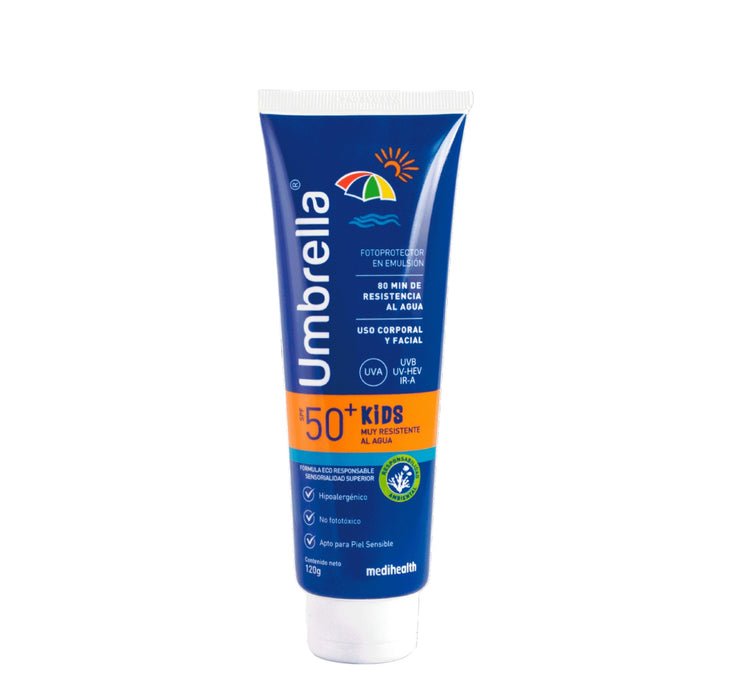 Protector Solar Umbrella Kids Spf 50+ Emulsión Resistente Al Agua X 120G