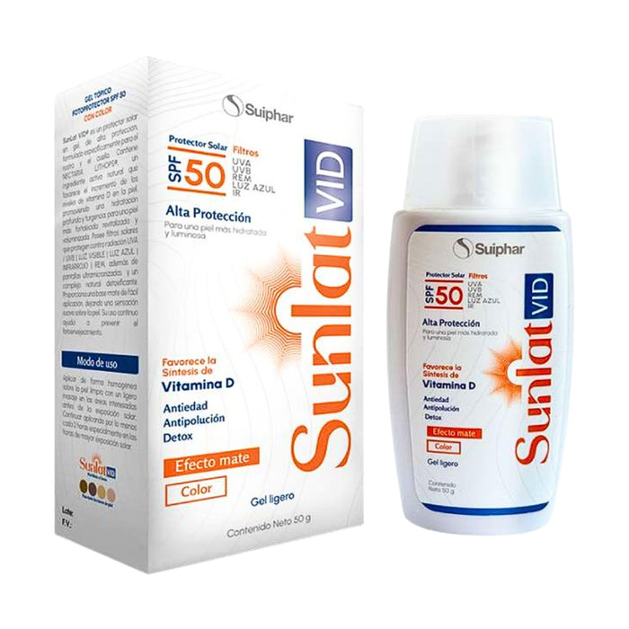 Protector Solar Sunlat Vid Fps50+ Con Color X 50G