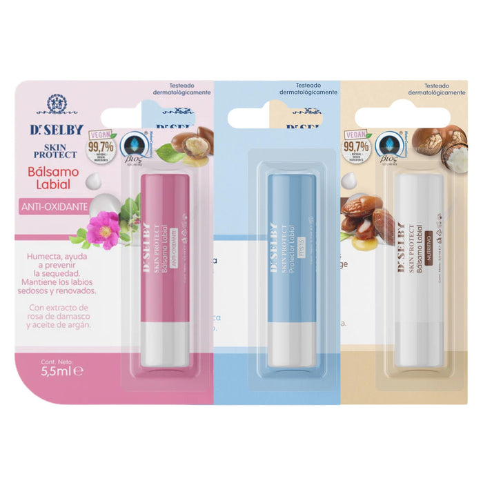 Pack Bálsamo Labial Dr Selby 3X2 Antioxidante + Fps15 + Nutritivo
