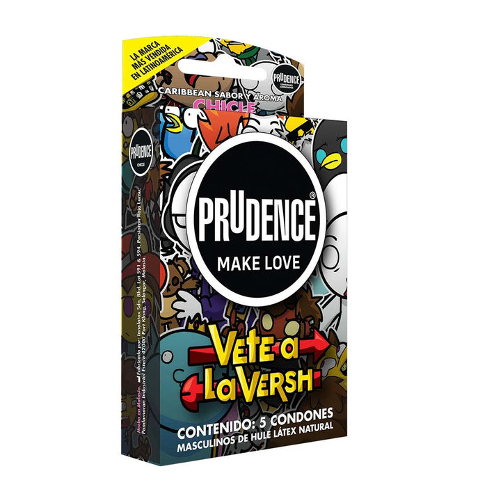 Preservativo Prudence Sabor Y Color Chicle X 5 Unidades