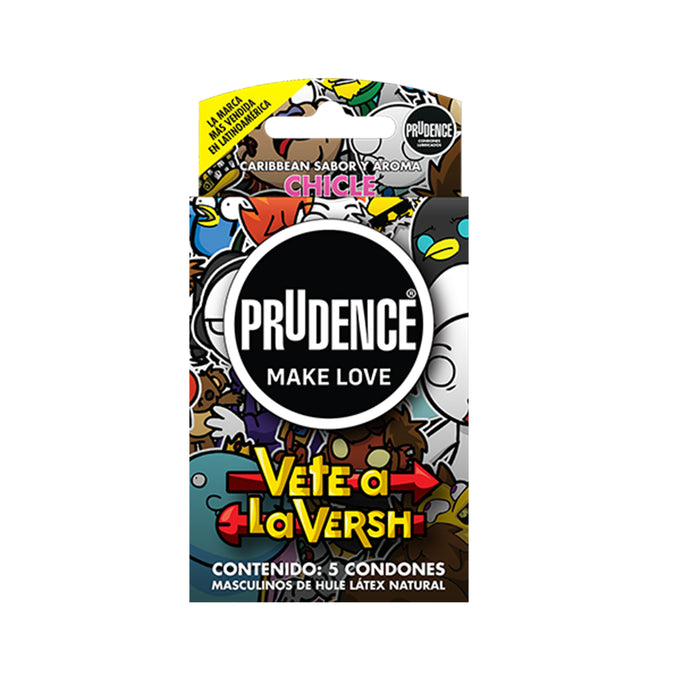 Preservativo Prudence Sabor Y Color Chicle X 5 Unidades