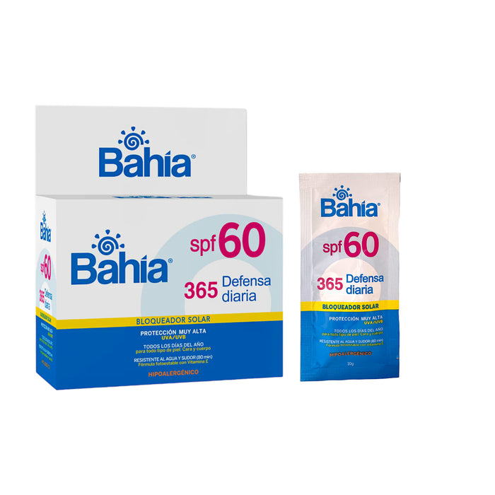 Bloqueador Solar Bahia Defensa Diaria Spf60 X Sobre