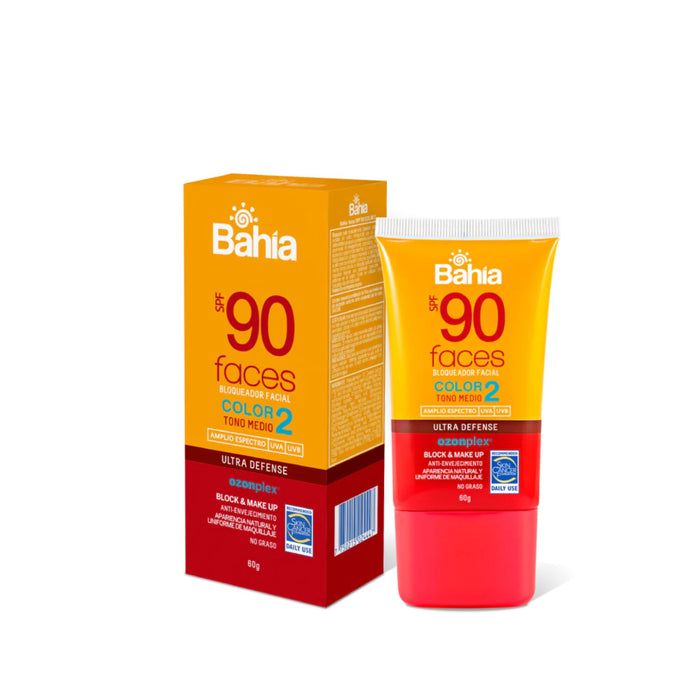 Bloqueador Solar Bahia Face 2 Spf 90 Tono Medio X 60G