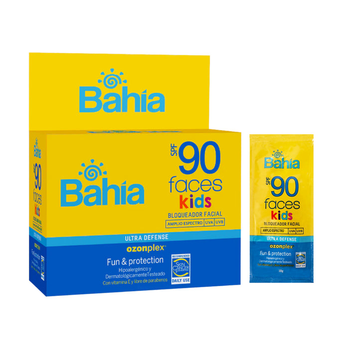 Bloqueador Facial Bahia Kids Spf90 Niños X 20 Sobres