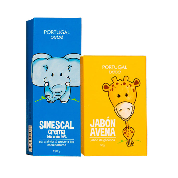 Pack Portugal Bebé Sinescal Crema 120G+Jabon Avena 80G