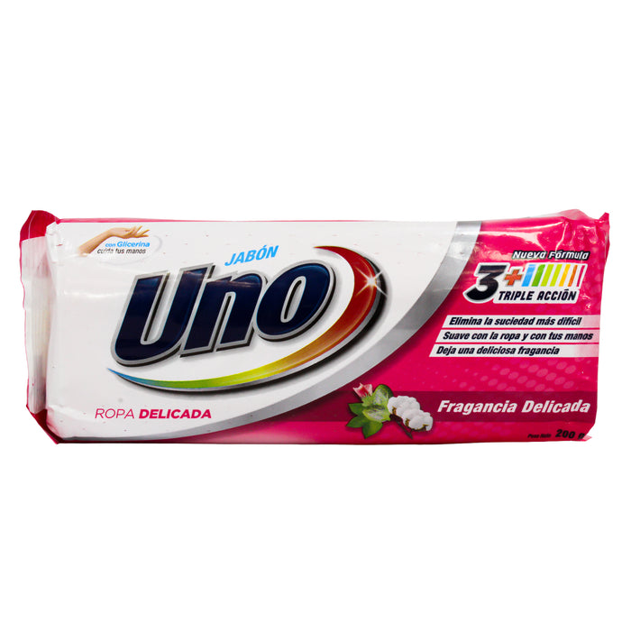 Uno Jabon Triple Accion Ropa Delicada X 200G