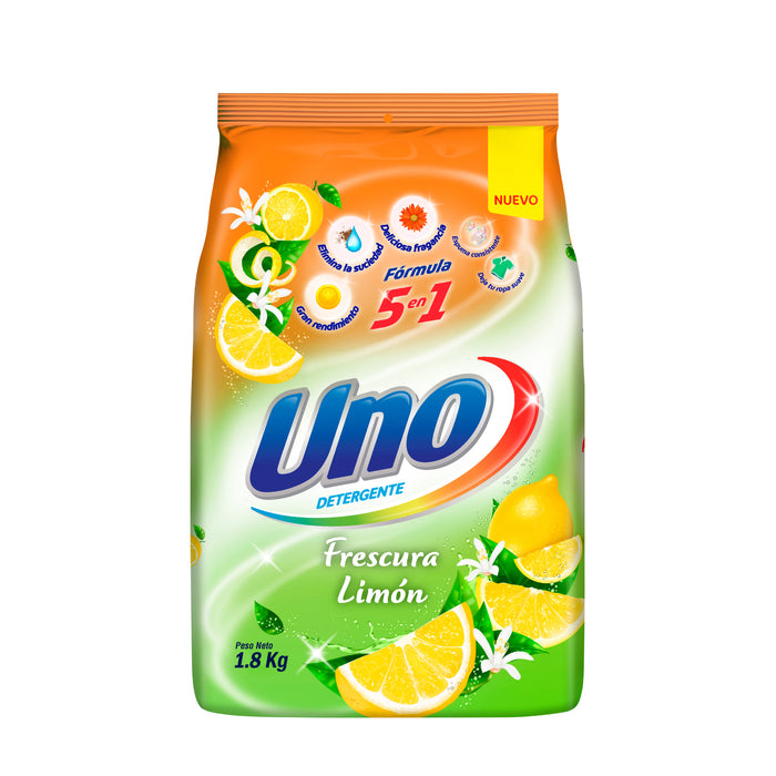 Detergente Uno En Polvo Frescura Limon X 1.8Kg
