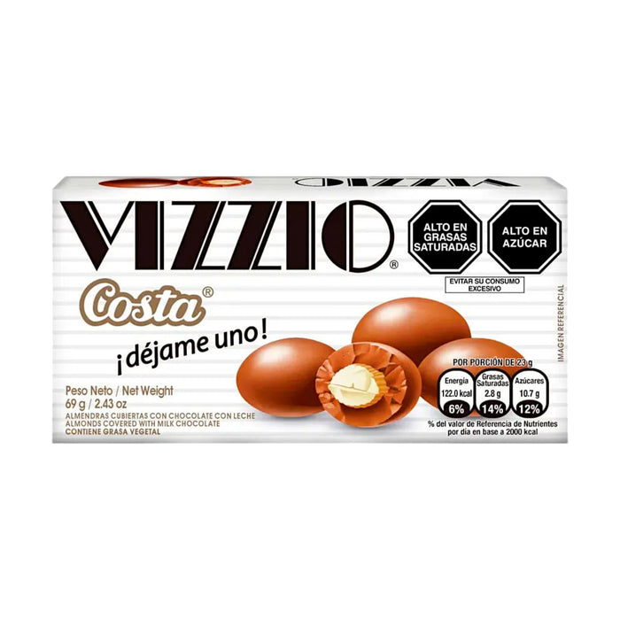 Almendras Costa Vizzio Cubiertas Con Chocolate X 69G