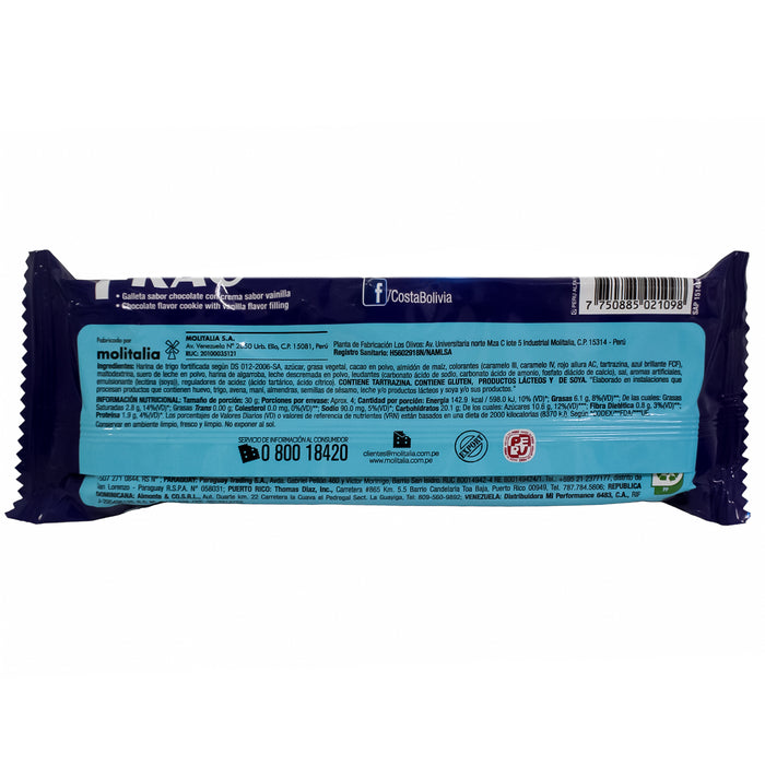 Frac Galleta Costa Sabor Vainilla X 123G