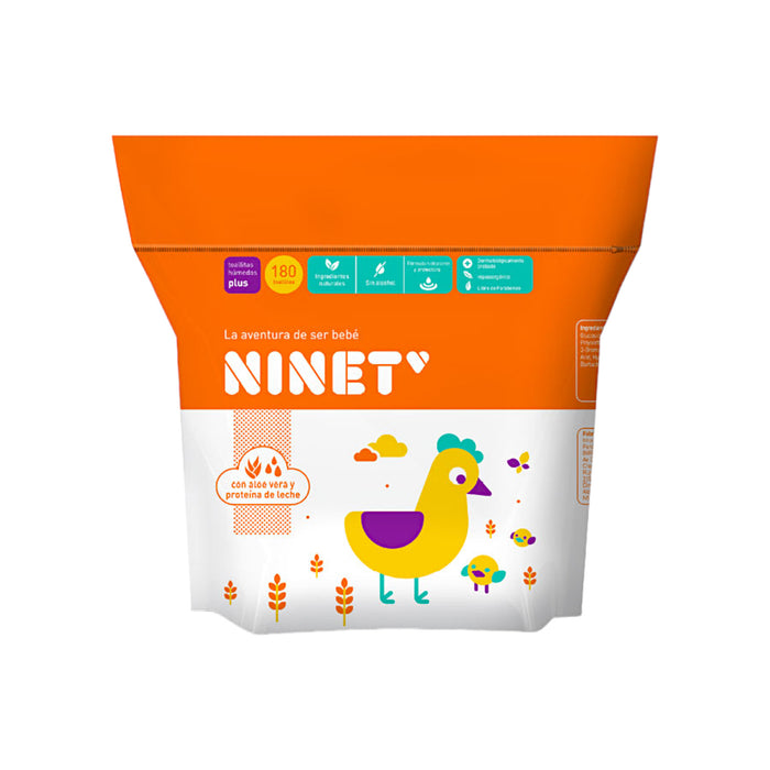 Toallitas Húmedas Ninet Plus X 180 Unidades