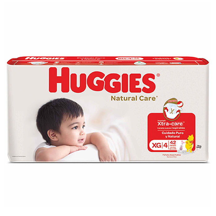 Huggies Natural Care Unisex Talla Xg 12 A 15Kg X 42 Unidades