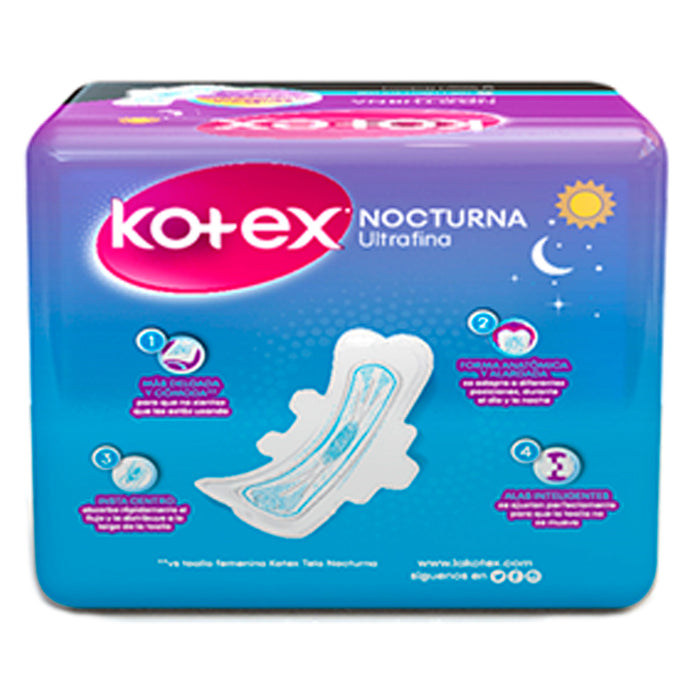 Kotex Toalla Ultrafina Nocturna X 12 Unidades