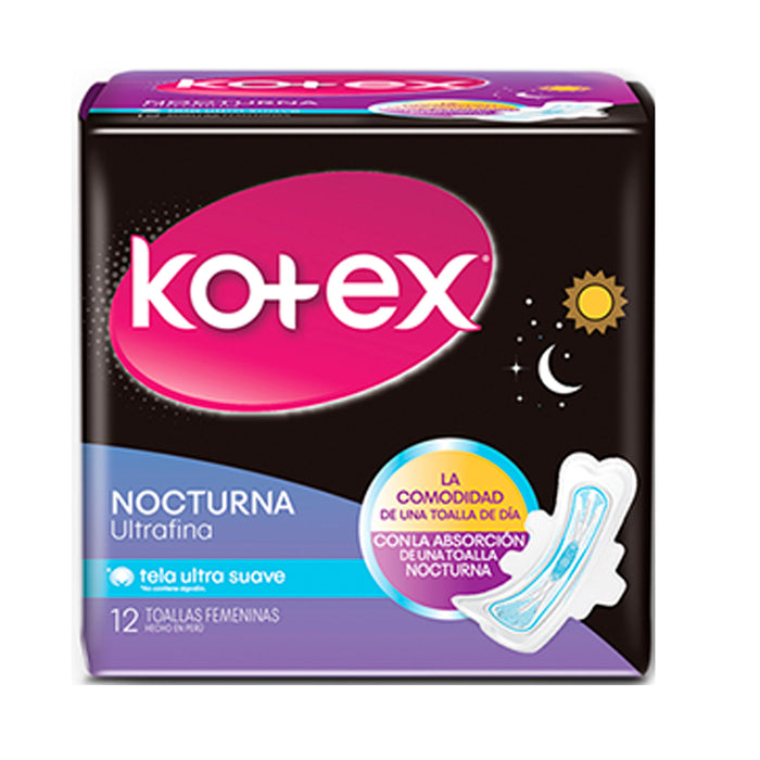 Kotex Toalla Ultrafina Nocturna X 12 Unidades