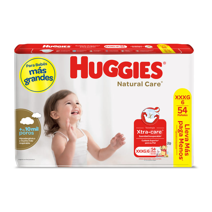 Huggies Natural Care Xxxg X 54 Unidades