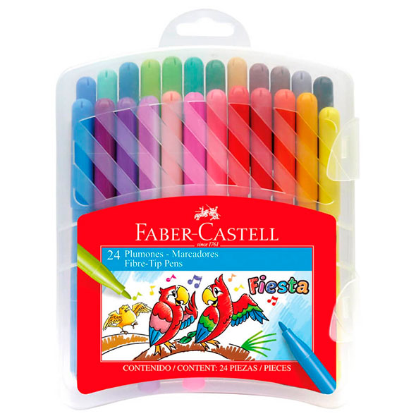 Faber Castell Marcador Fiesta X 24 Colores Rigido