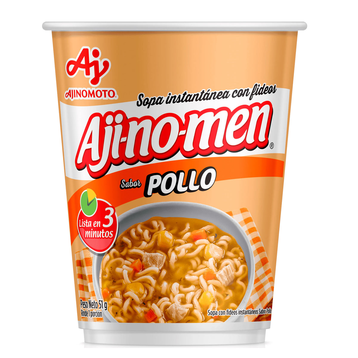 Sopa Instantánea Ajinomen Vaso Sabor Pollo X 51G — Amarket