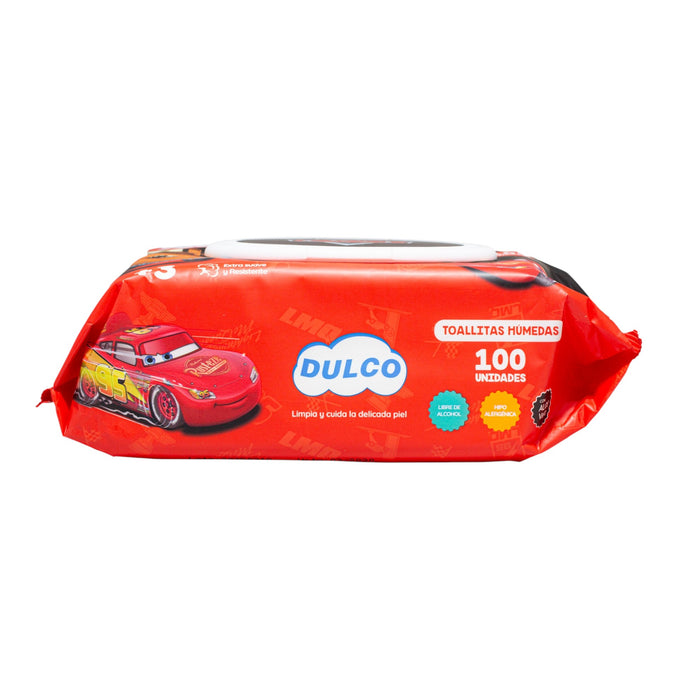 Toallitas Húmedas Dulco Cars X 100 Unidades