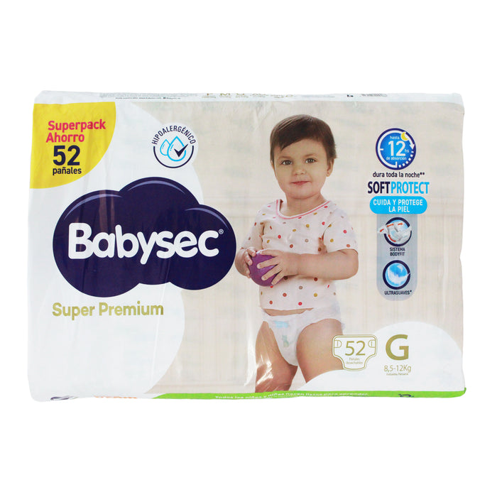 Babysec Panal Super Premium G X 52 Unidades