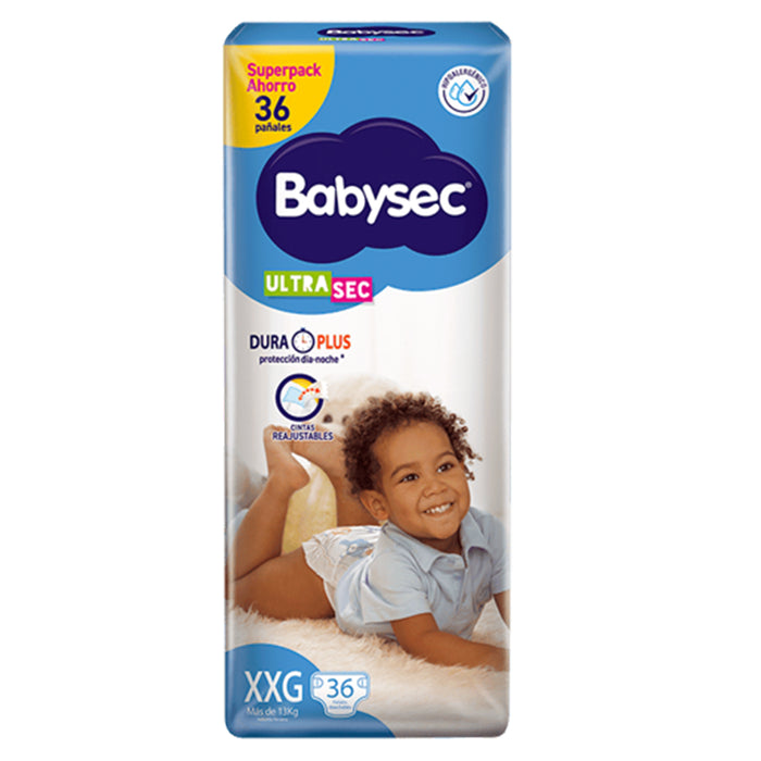 Pañal Ultrasec Babysec Xxg X 36 Unidades