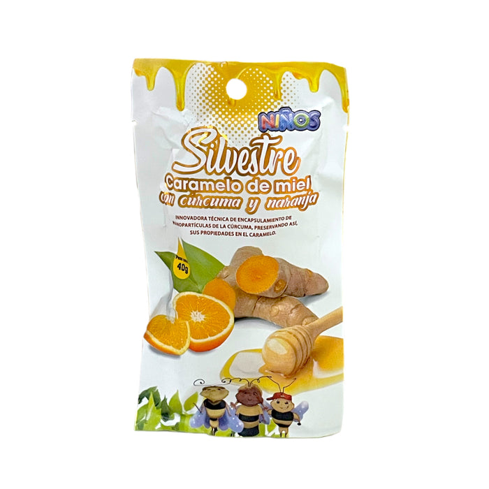 Caramelo Silvestre De Miel Cúrcuma Y Naranja X 40G