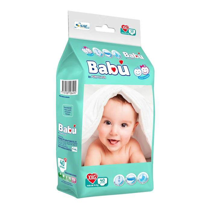 Pañal Babu By Pompiglos Talla Xxg X 40 Unidades
