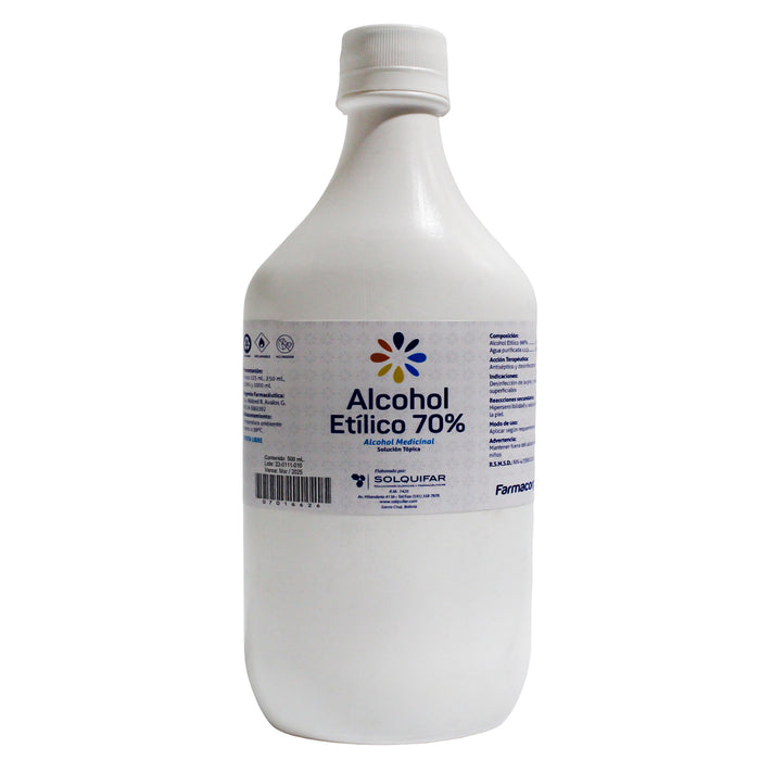 Alcohol Etilico 70 Sol. Farmacorp X 500Ml