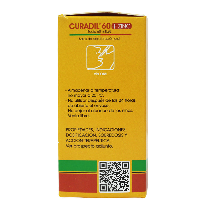 Curadil 60 +Zinc X 200Ml Suero Oral Rehidratante