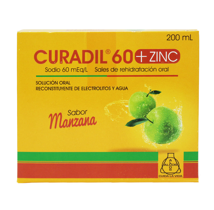 Curadil 60 +Zinc X 200Ml Suero Oral Rehidratante