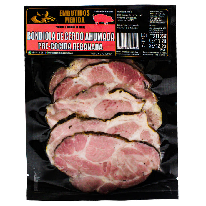 Merida Bondiola De Cerdo Ahumada Paquete X 100G