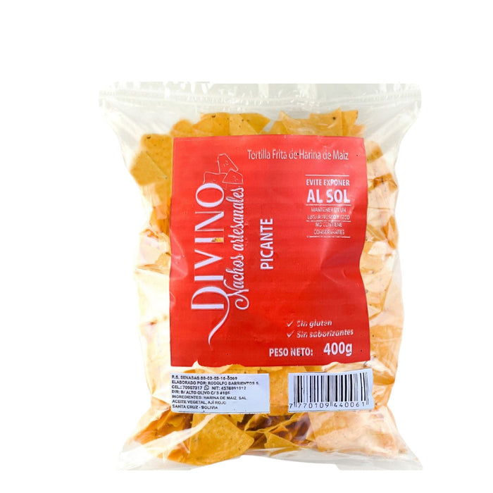 Nachos Artesanal Divino Picante X 400G