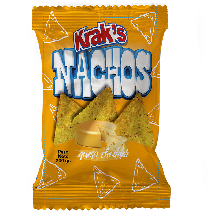 Kraks Nachos Queso Cheddar X 200G