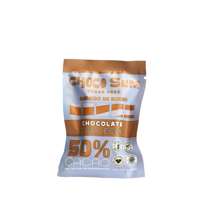 Chocolate Choco Slim Barra Semiamargo Con Leche X 21G