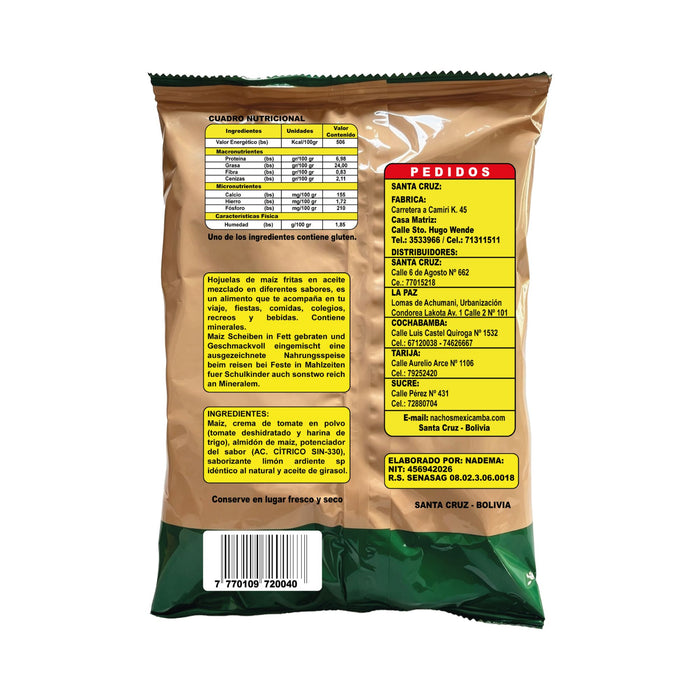 Nachos Mexicamba Sabor A Queso Y Chile X 120G