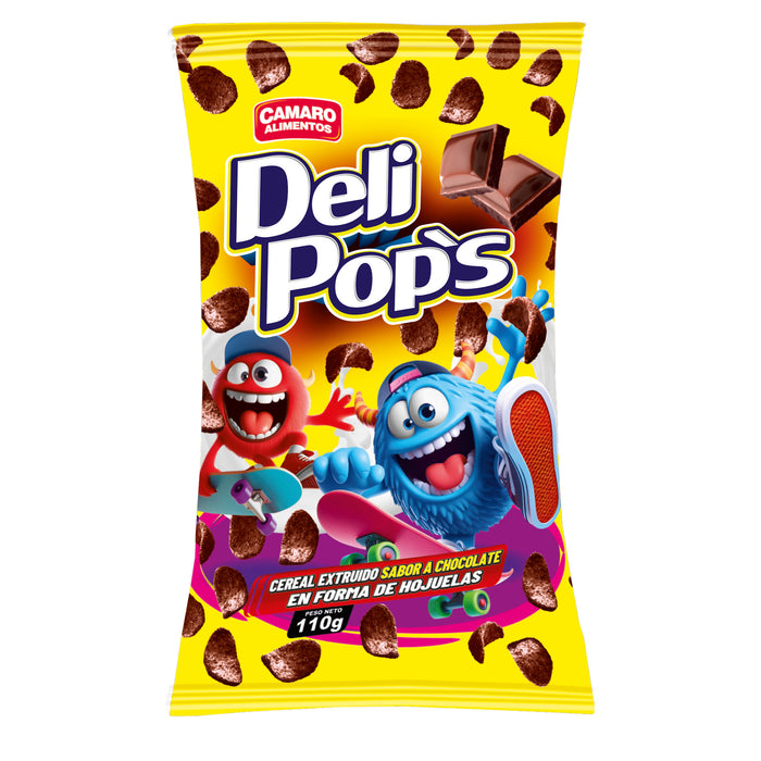 Cereal Deli Pops Chocolate En Forma De Hojuelas X 110G
