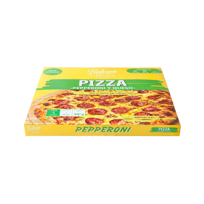 Pizza Precocida Bahrem Pepperoni Y Queso X 550G