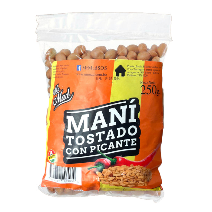 Maní Tostado Con Picante Mr. Mad Bolsita X 250 G