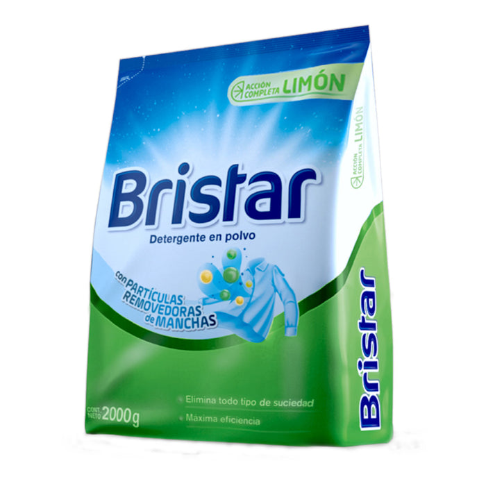 Detergente Bristar En Polvo Limón X 2000G