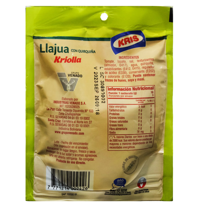 Llajua Kris Con Quirquiña Criolla X 90G